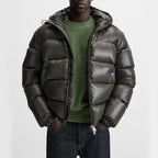 Men’s Hooded Short Puffer Jacket Warm Coat