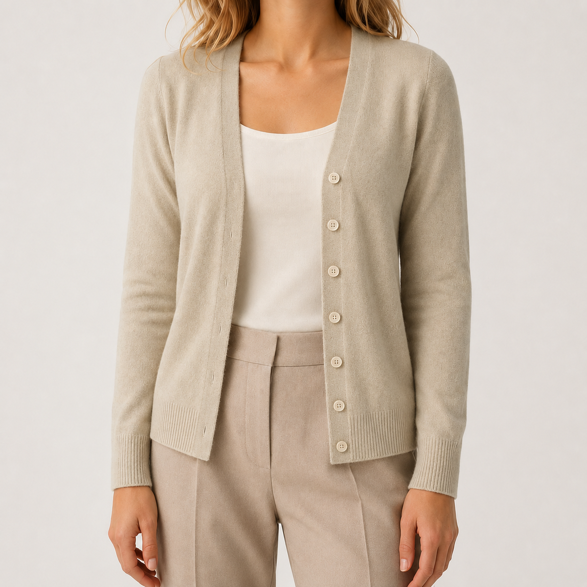 Women’s V-Neck Button-Front Knit Cardigan