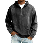 Men's Washed Quarter-Zip Hoodie