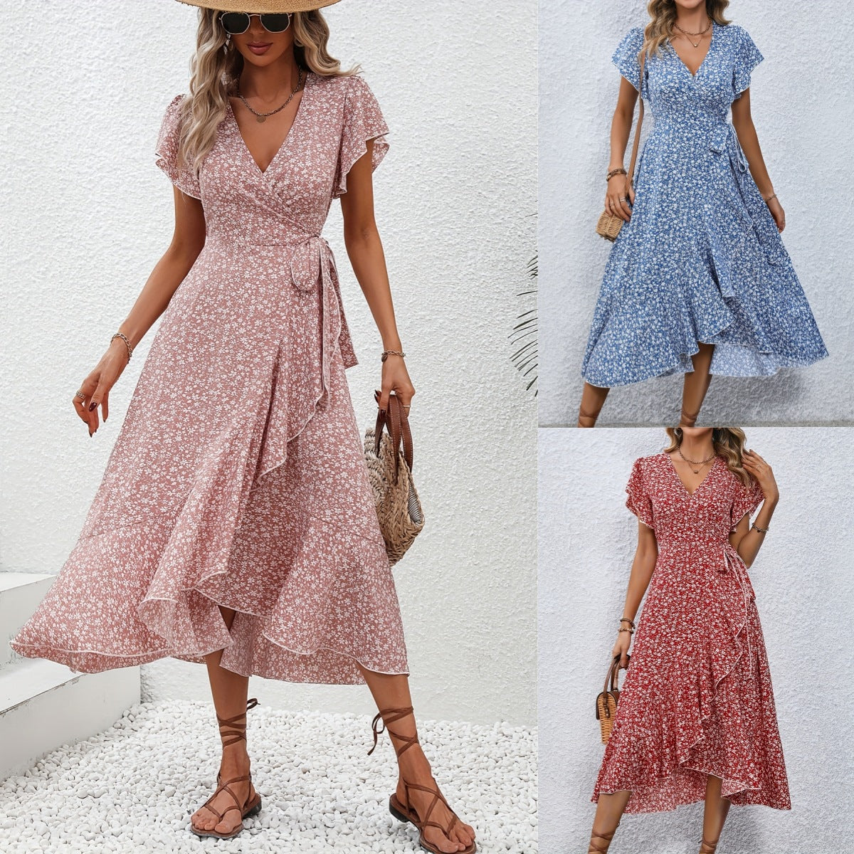 Women’s Floral Short Sleeve Summer Dress