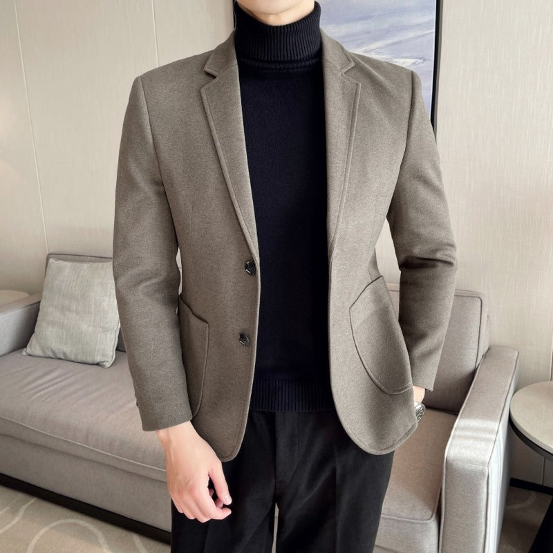 Men’s Woolen Leisure Blazer Coat