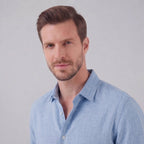 Men's Linen Short Sleeve Shirt - Lightweight Casual Button Down