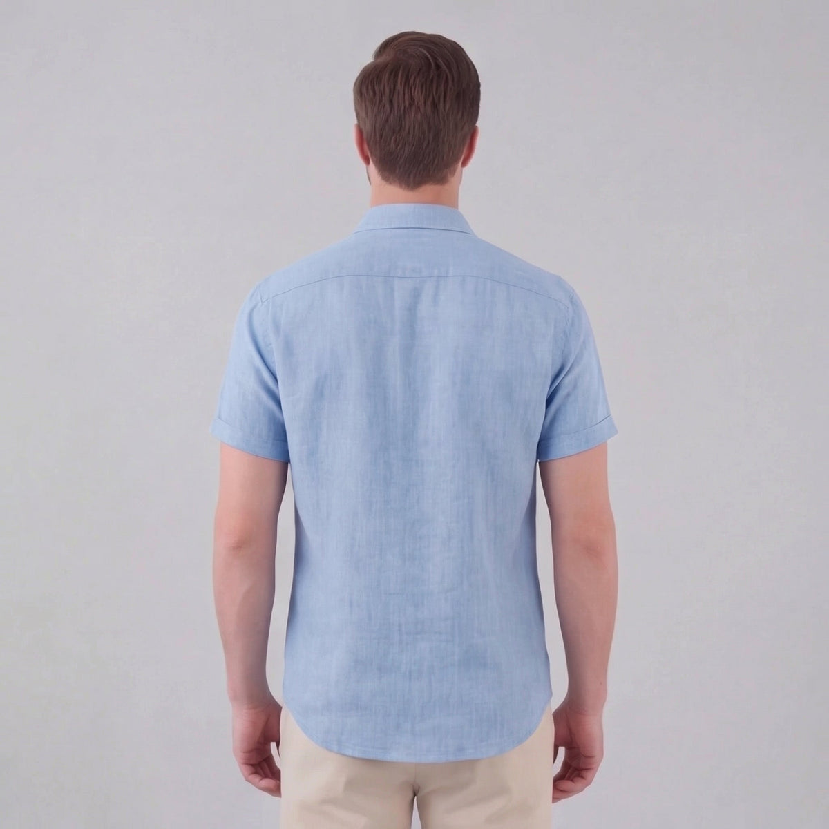 Men's Linen Short Sleeve Shirt - Lightweight Casual Button Down