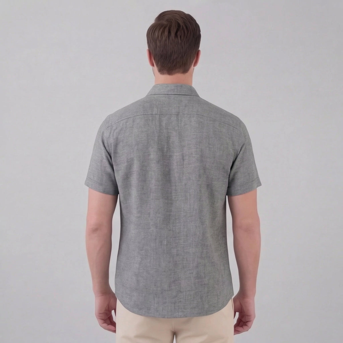Men's Linen Short Sleeve Shirt - Lightweight Casual Button Down