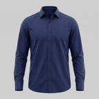 Men's Slim Fit Long Sleeve Dress Shirt - Formal Business