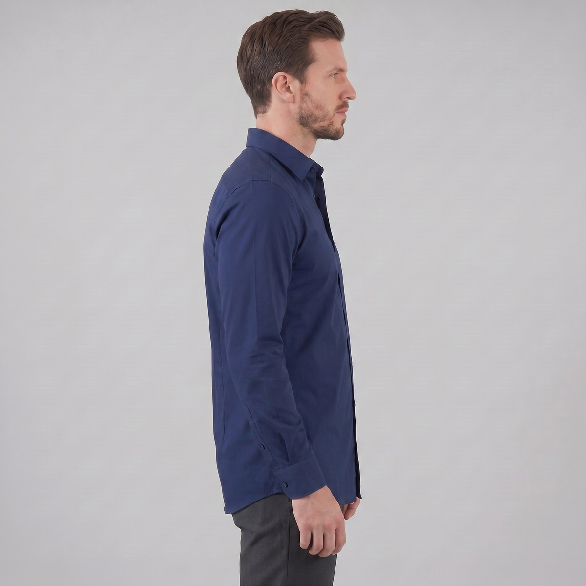 Men's Slim Fit Long Sleeve Dress Shirt - Formal Business