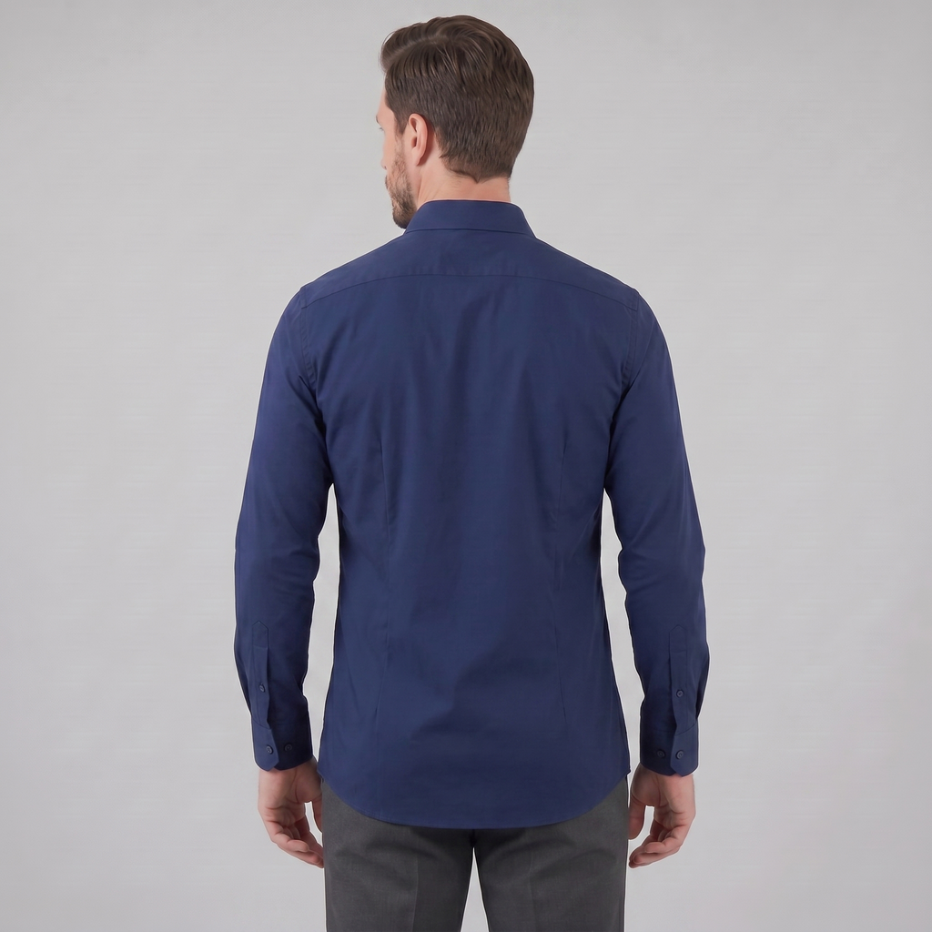Men's Slim Fit Long Sleeve Dress Shirt - Formal Business