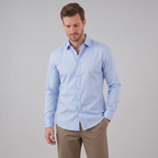 Men's Slim Fit Long Sleeve Dress Shirt - Formal Business