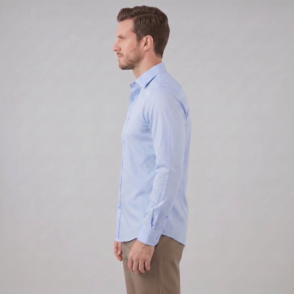 Men's Slim Fit Long Sleeve Dress Shirt - Formal Business