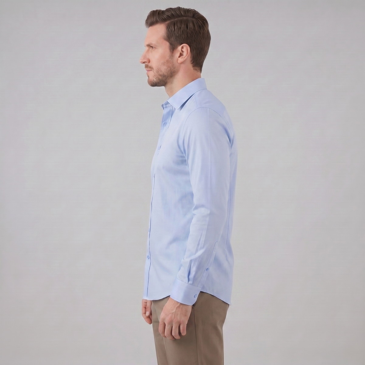 Men's Slim Fit Long Sleeve Dress Shirt - Formal Business