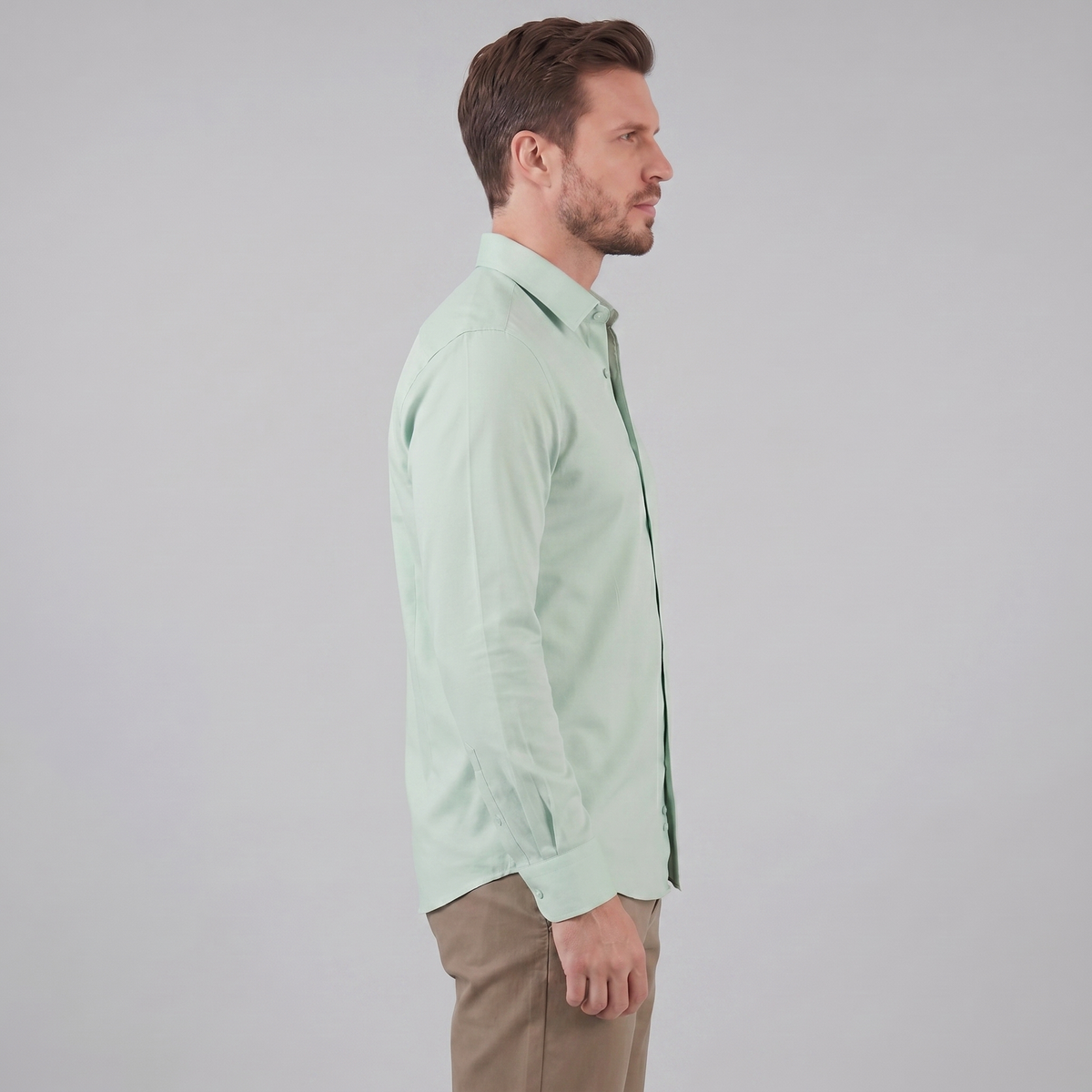 Men's Slim Fit Long Sleeve Dress Shirt - Formal Business