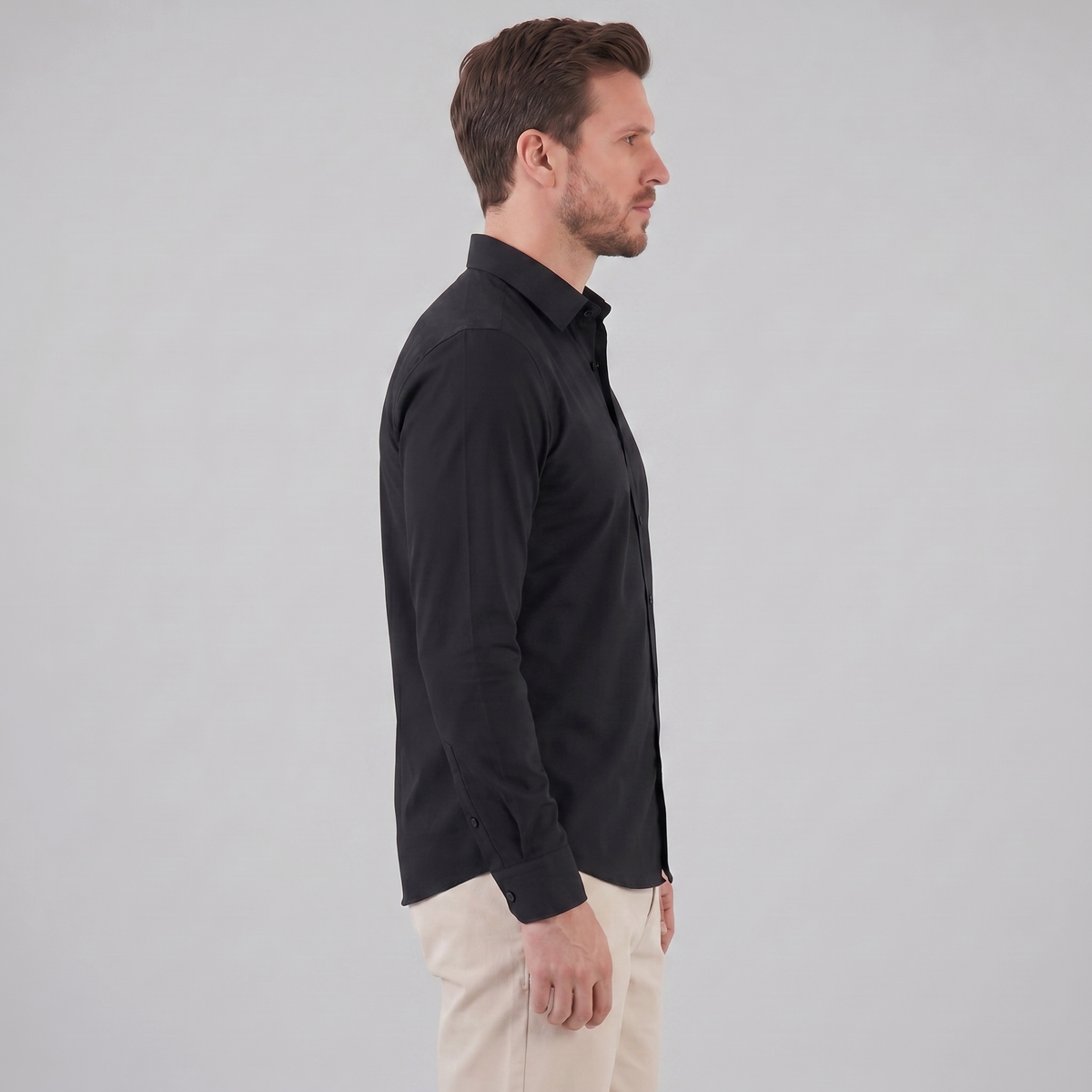 Men's Slim Fit Long Sleeve Dress Shirt - Formal Business