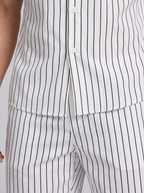 Men's Pinstripe Short Sleeve Co-Ord Set - 2-Piece Summer