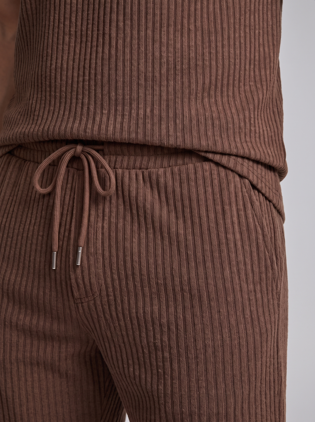 Men's Ribbed Knit Polo Set - 2-Piece Casual Co-Ord Outfit