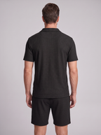 Men's Ribbed Knit Polo Set - 2-Piece Casual Co-Ord Outfit