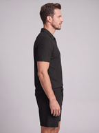 Men's Ribbed Knit Polo Set - 2-Piece Casual Co-Ord Outfit