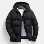 Men's Quilted Hooded Refined Puffer Jacket | Winter Coat