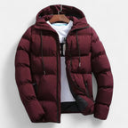 Men's Quilted Hooded Refined Puffer Jacket | Winter Coat