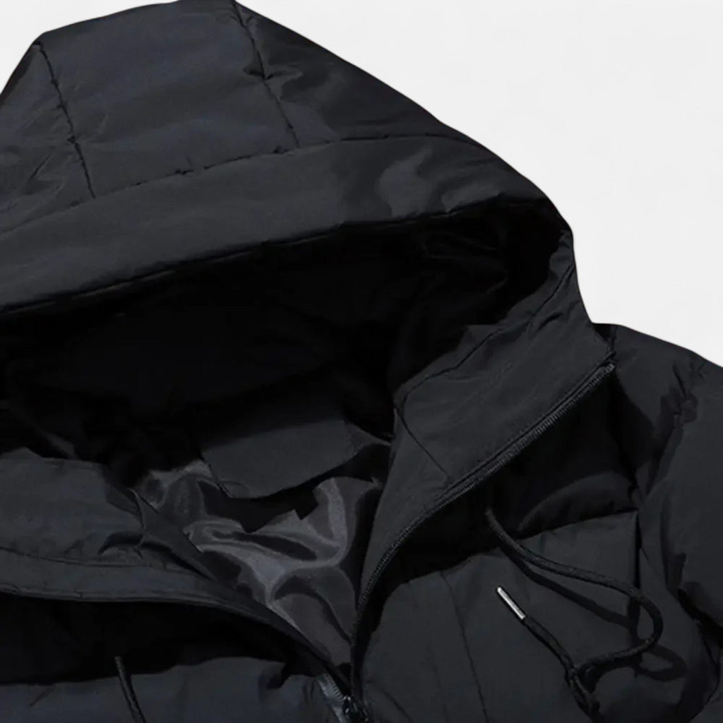 Men's Quilted Hooded Refined Puffer Jacket | Winter Coat