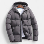 Men's Quilted Hooded Refined Puffer Jacket | Winter Coat