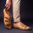 Men’s Leather Sandals – Adjustable Casual Summer Shoes
