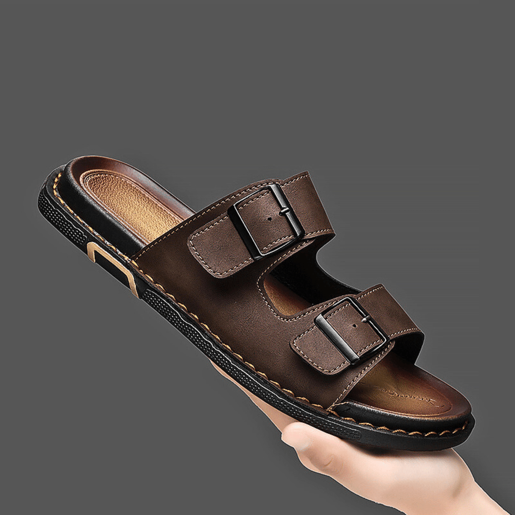 Men’s Marcello Leather Sandals – Casual Summer Shoes