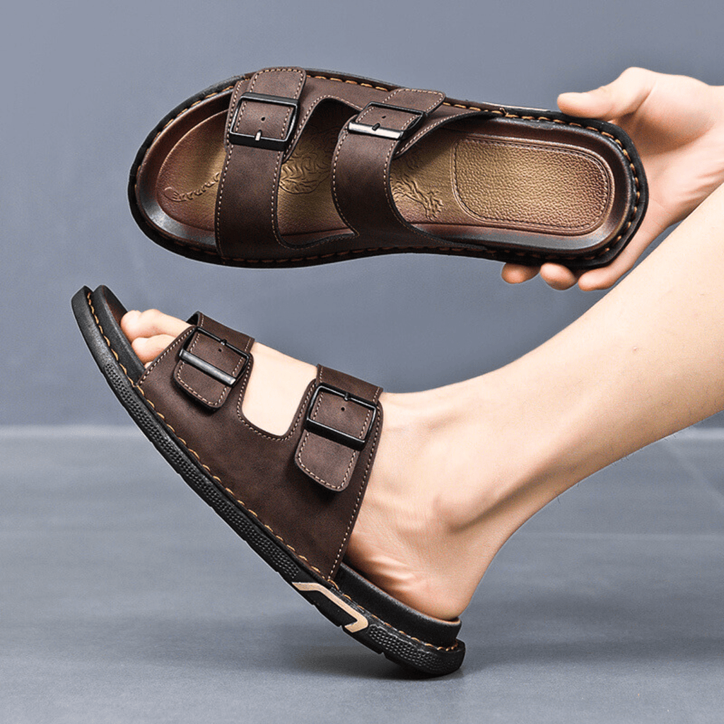 Men’s Marcello Leather Sandals – Casual Summer Shoes
