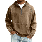Men's Washed Quarter-Zip Hoodie