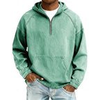 Men's Washed Quarter-Zip Hoodie
