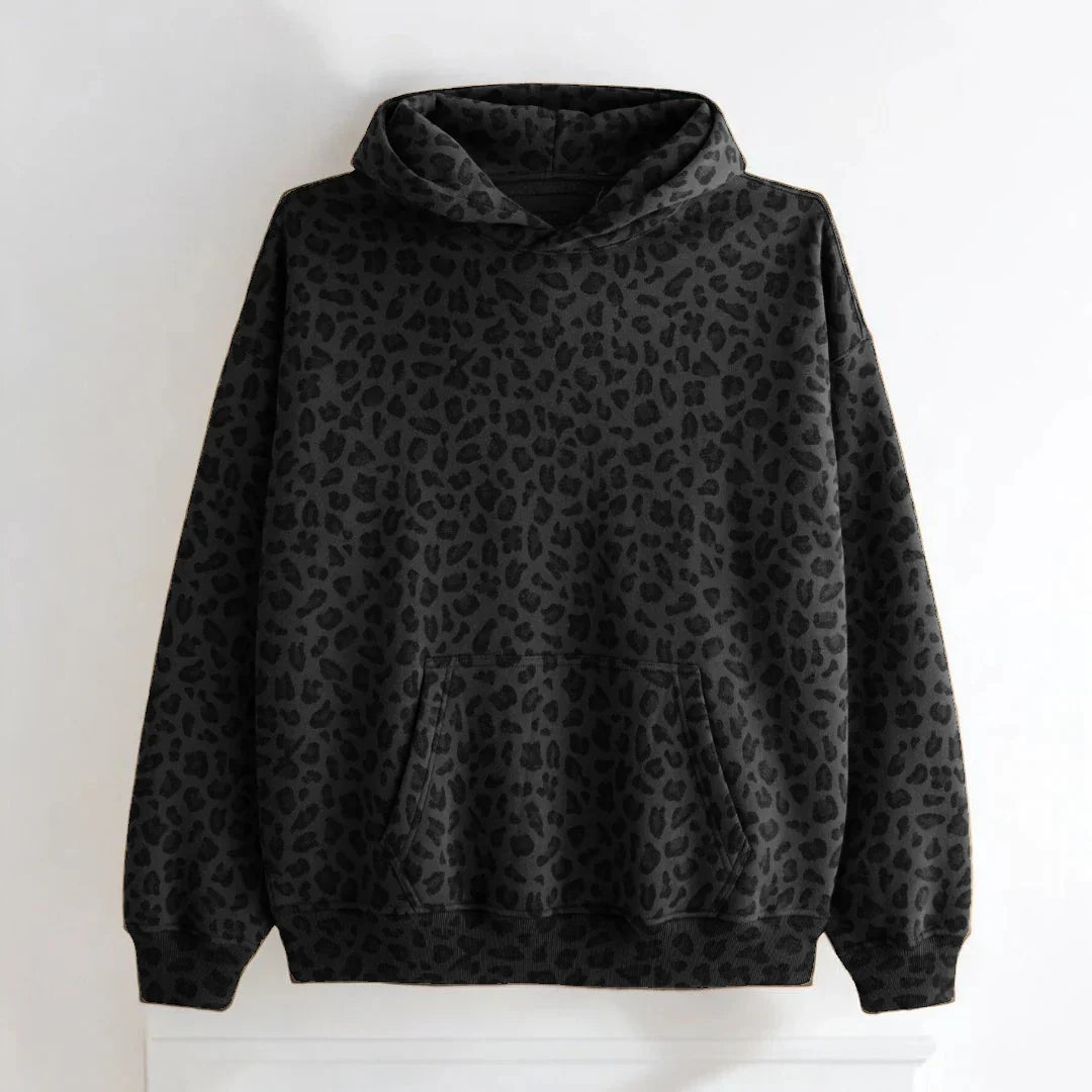 Women's Leopard Print Hoodie – Long Sleeve