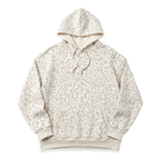 Women's Grey Leopard Print Oversized Hoodie – Drawstring Top