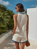 Women's Cotton-Linen Top & Shorts Set – Rosie Sleeveless 2-Piece Summer Outfit