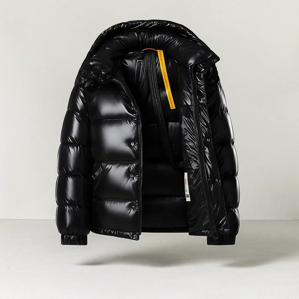 Men's Zip-Up Padded Puffer Jacket | Longline Winter Coat