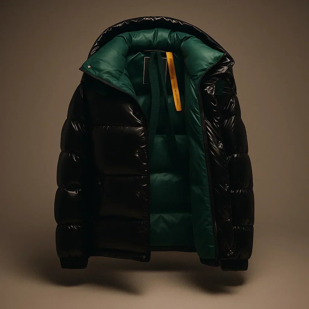 Men's Zip-Up Padded Puffer Jacket | Longline Winter Coat