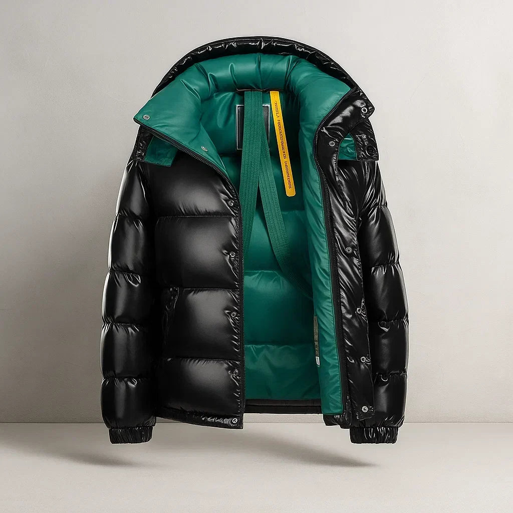 Men's Zip-Up Padded Puffer Jacket | Longline Winter Coat